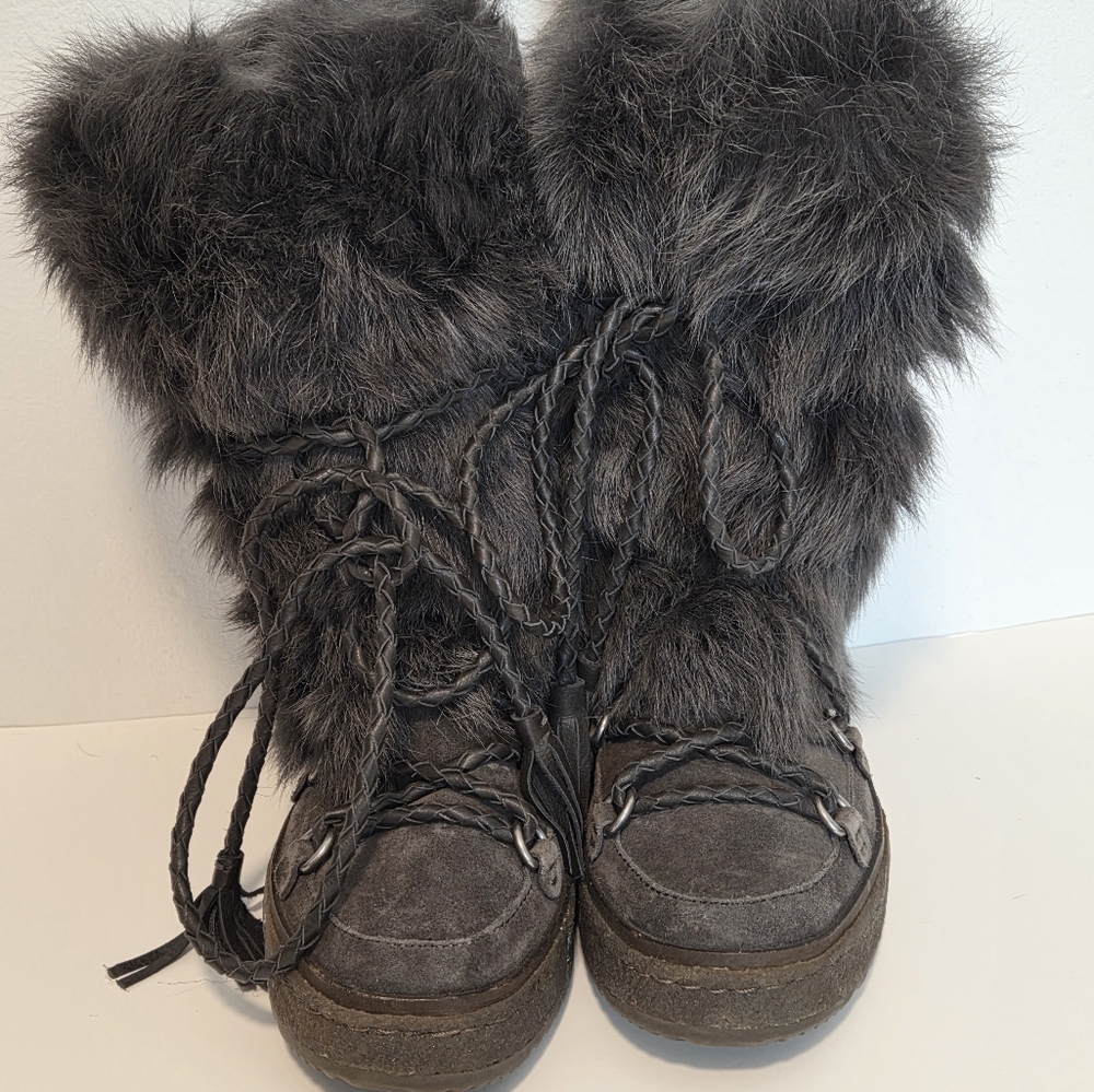 Frye Gail Shearling Tall Winter Boots Sz 7 - Picture 14 of 16